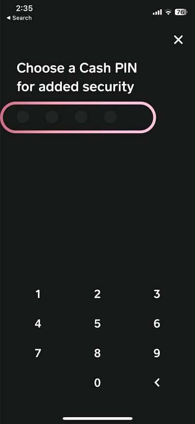 cash app card pin code