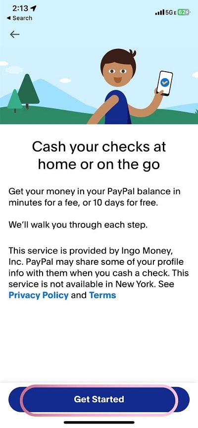 cash your checks at paypal