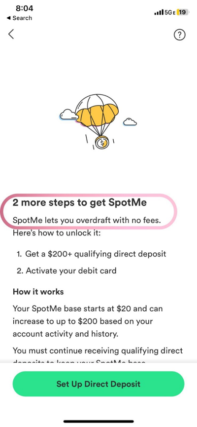 chime spot me feature