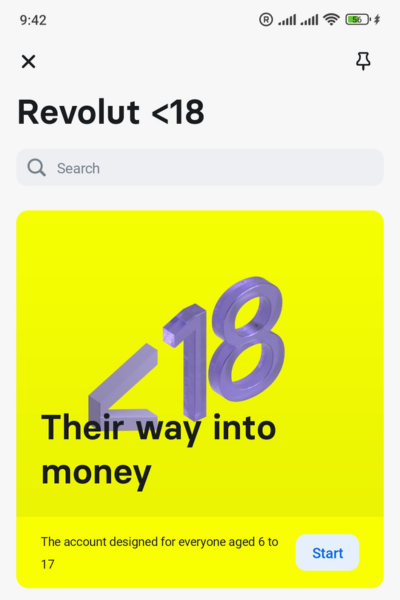 revolut junior accounts