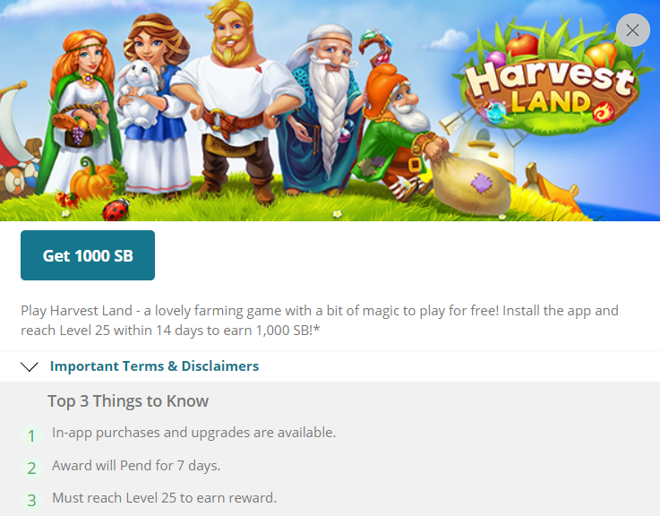 swagbucks harvest land