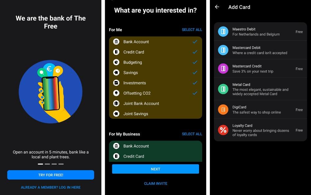 bunq app and account