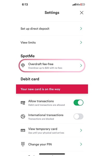 chime overdraft fee free spot me