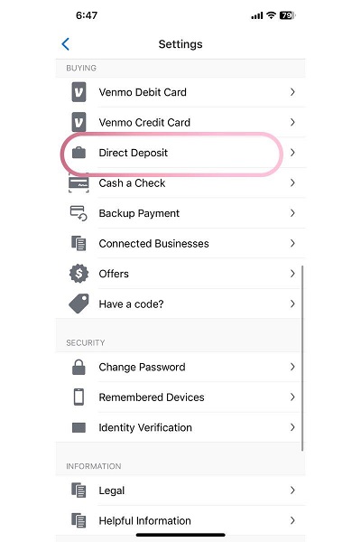other ways of transfering money to venmo