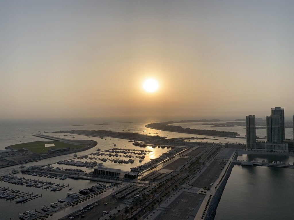 dubai sunsent view from the top
