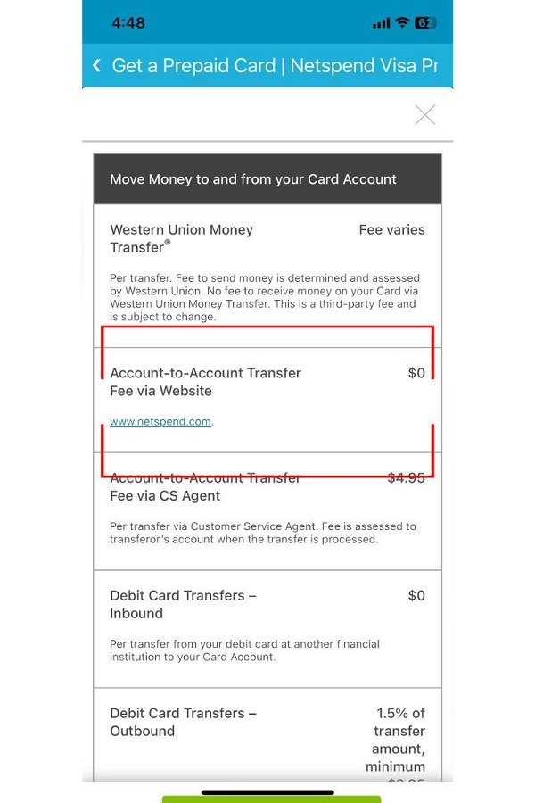 account to account transfer