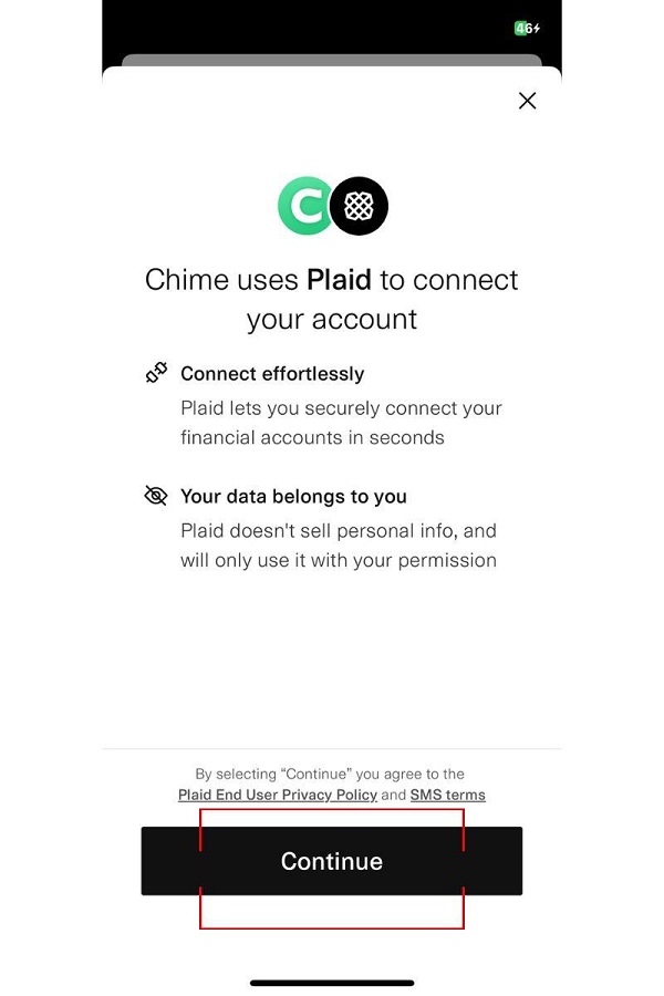 chime plaid connection