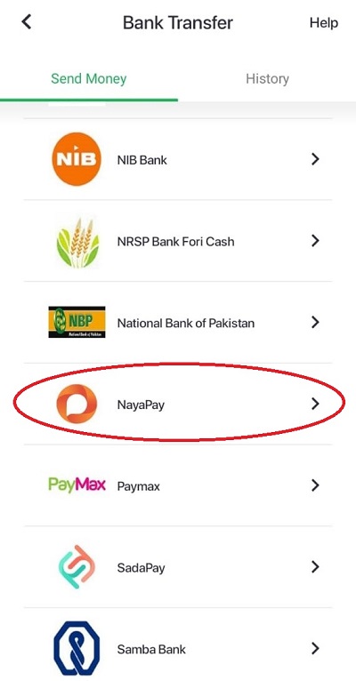 finding nayapay digital wallet