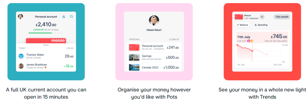 monzo uk account