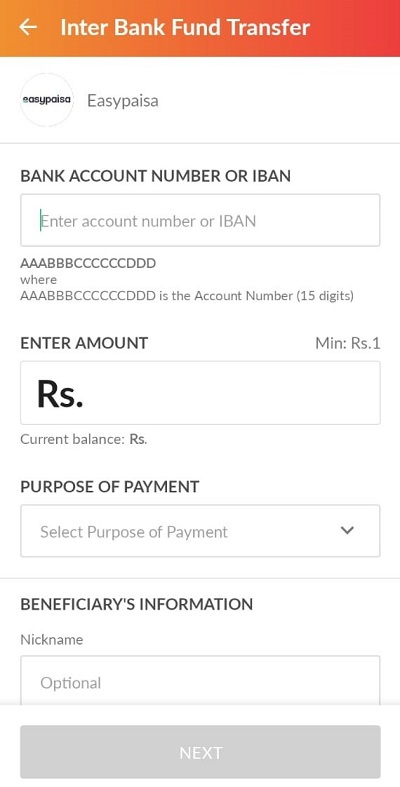 nayapay inter bank fund transfer