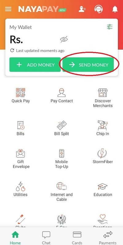 nayapay send money