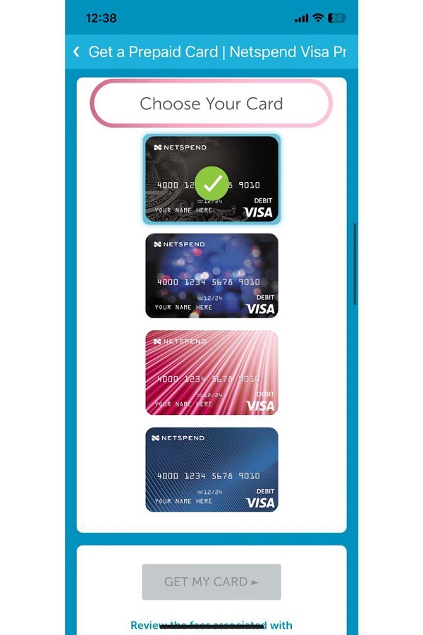 netspend card choice