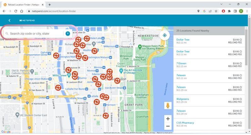 netspend cash reload locations