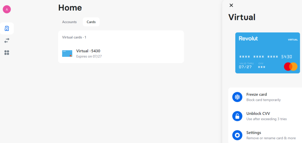 revolut account desktop