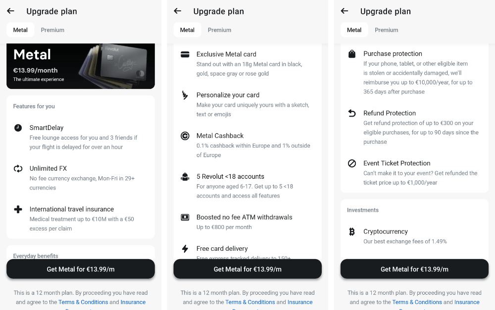 revolut upgrade plan