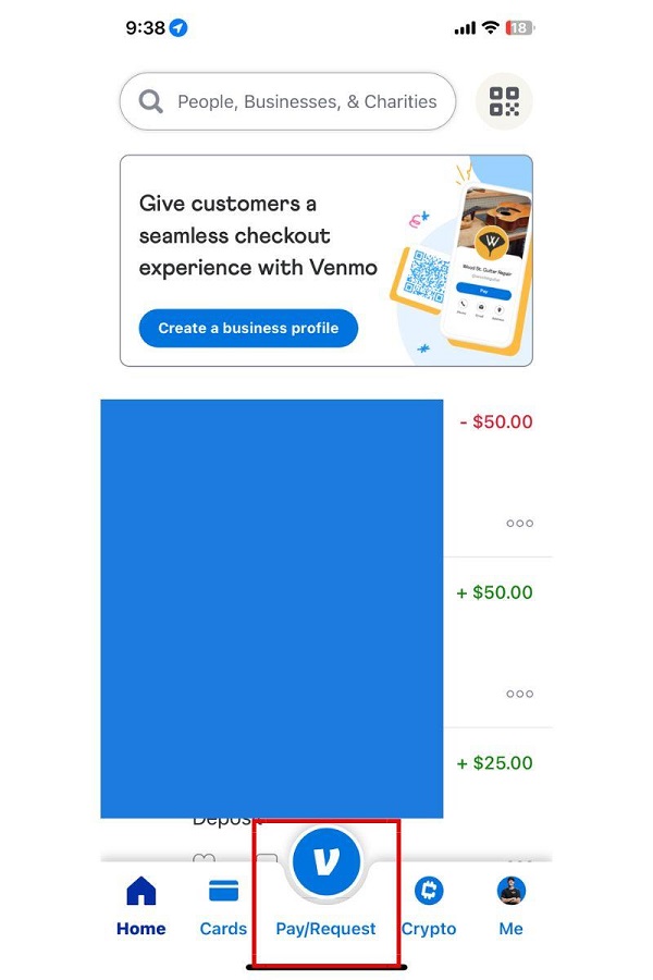 venmo pay or request