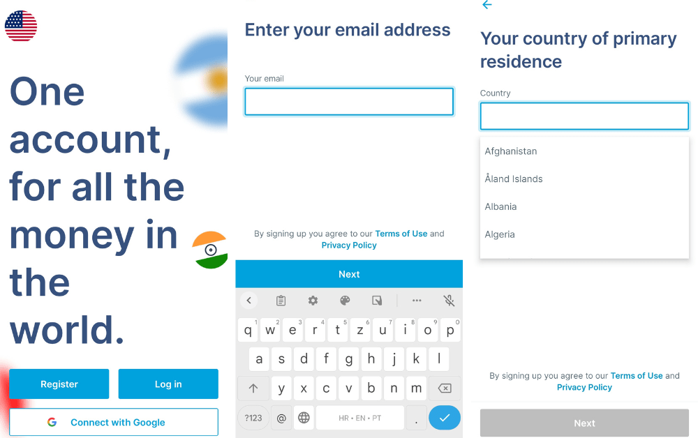 wise account opening process