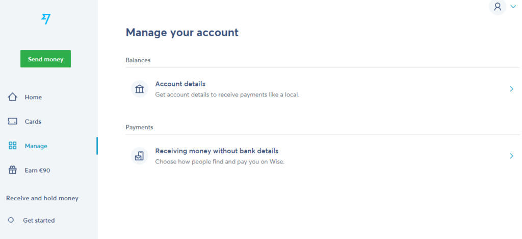 wise managing account